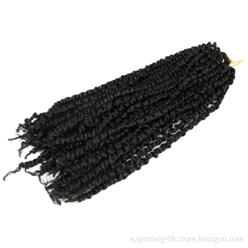 Ombre Crochet Synthetic Hair Extensions 18inch Pre-twisted Passion Twist Ombre water wave Extensions Goddess Locs Wholesale